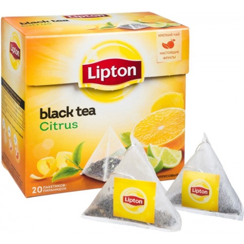 Чай черный Lipton Citrus Tea в пирамидках (20 пак*1.8 гр)