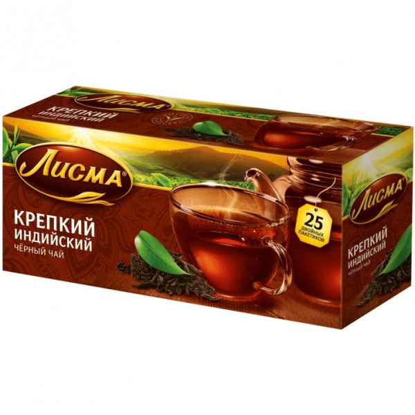 Чай черный Лисма Крепкий индийский (25*2 гр) Чай черный Лисма Крепкий индийский (25*2 гр)