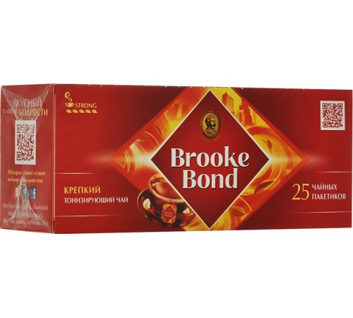 Чай чёрный Brooke Bond пакетированный (25 пак)