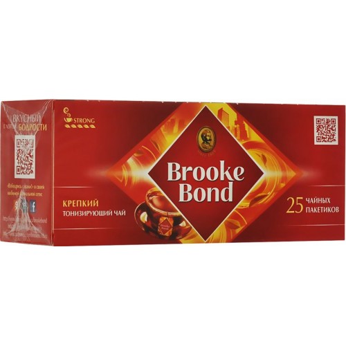 Чай чёрный Brooke Bond пакетированный (25 пак)