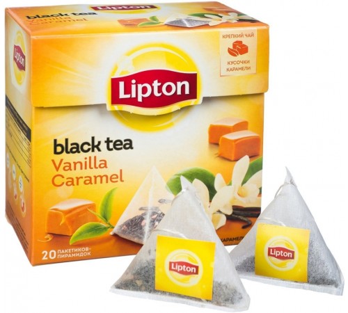 Чай черный Lipton Фруктовый Vanilla Caramel (20*1.7 гр)