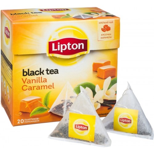 Чай черный Lipton Фруктовый Vanilla Caramel (20*1.7 гр)