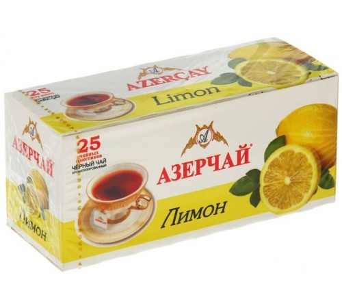 Чай черный Азерчай Лимон (25 пак*1.8 гр)