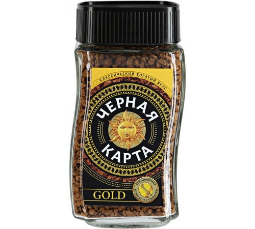 Кофе растворимый Черная карта Gold (95 гр)