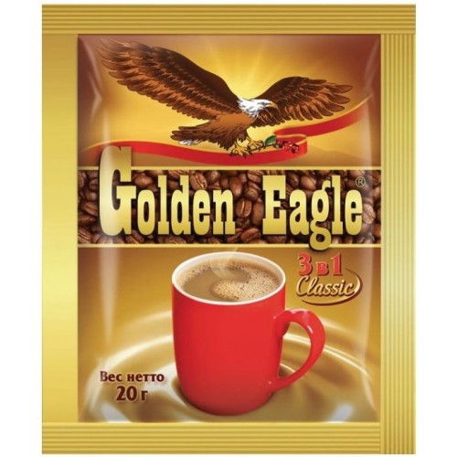 Кофе растворимый Golden Eagle 3в1 (10 пак*20 гр)