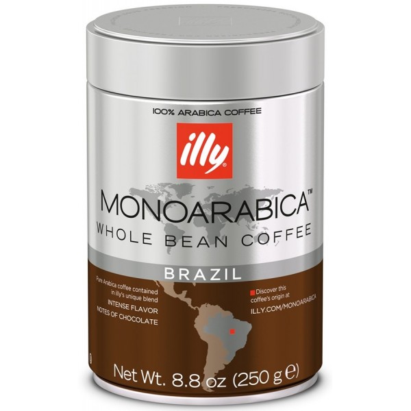 Кофе зерновой illy Monoarabica Brazil (250 гр) ж/б Кофе зерновой illy Monoarabica Brazil (250 гр) ж/б