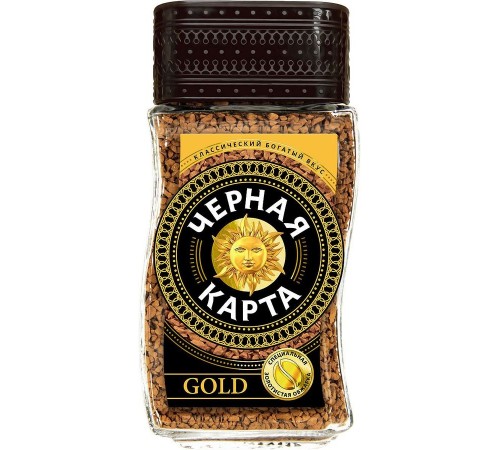 Кофе растворимый Черная карта Gold (190 гр)