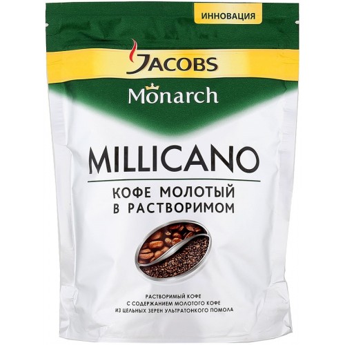 Кофе Jacobs Monarch Millicano молотый в растворимом (150 гр) м/у