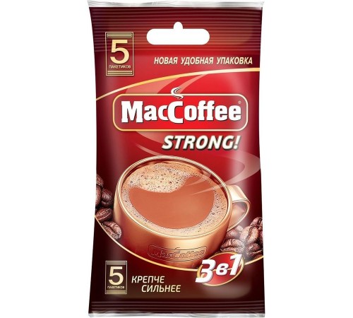 Кофейный напиток MacCoffee Strong 3в1 (5 пак*16 гр)