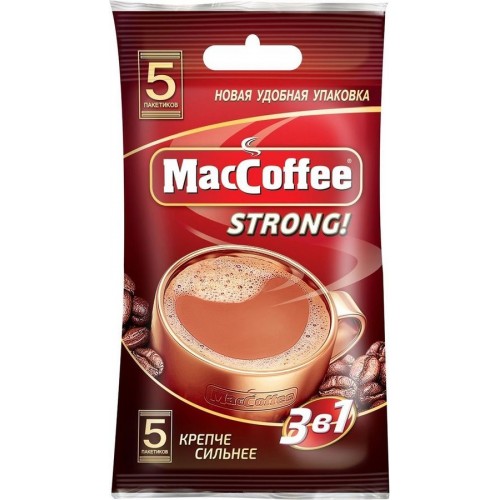 Кофейный напиток MacCoffee Strong 3в1 (5 пак*16 гр)