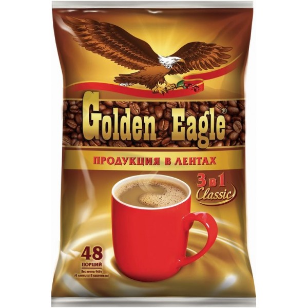 Кофейный напиток 3в1 Golden Eagle Classic (48*20 гр) Кофейный напиток 3в1 Golden Eagle Classic (48*20 гр)