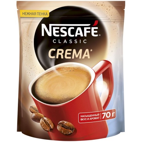 Кофе растворимый Nescafe Classic Crema (70 гр) м/у