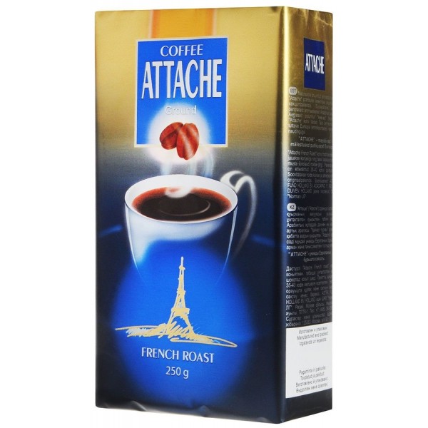 Кофе молотый Attache French Roast (250 гр) в/у Кофе молотый Attache French Roast (250 гр) в/у