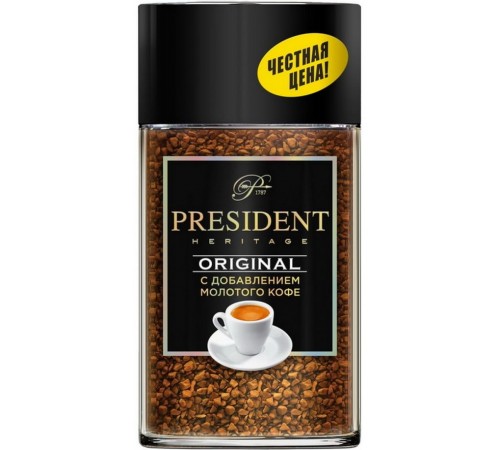 Кофе молотый в растворимом President Original (90 гр)