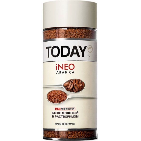 Кофе молотый в растворимом Today Ineo Arabica (95 гр) Кофе молотый в растворимом Today Ineo Arabica (95 гр)