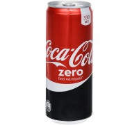 Напиток Coca-Cola Zero газированный (0.33 л) ж/б