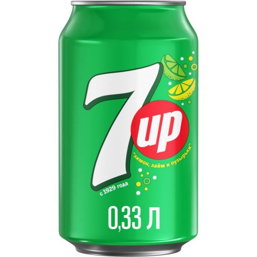 Напиток газированный 7-UP Лимон и Лайм (0.33 л)