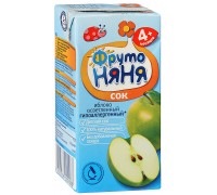 Сок ФрутоНяня Яблоко осветленный (200 мл)