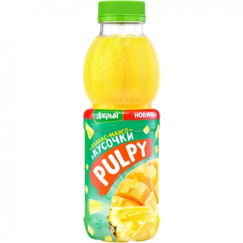 Напиток сокосодержащий Pulpy Ананас-Манго (0.45 л) ПЭТ