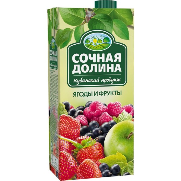 Нектар Сочная долина Ягоды и Фрукты (1.93 л) Нектар Сочная долина Ягоды и Фрукты (1.93 л)