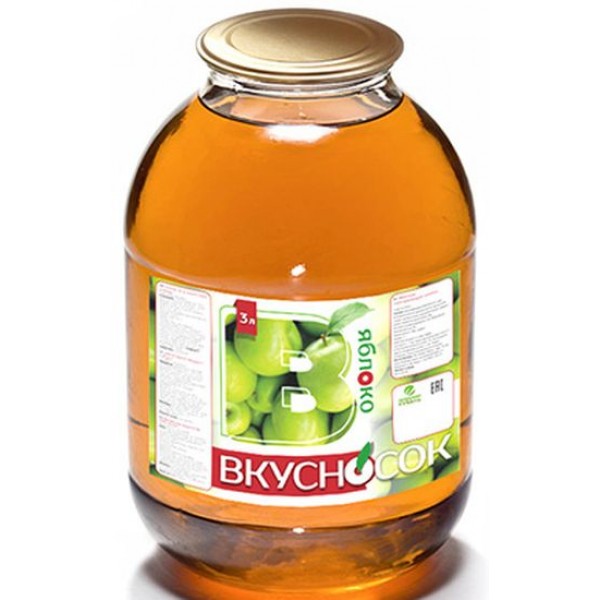 Напиток сокосодержащий ВкусноСок Яблоко (3 л) Напиток сокосодержащий ВкусноСок Яблоко (3 л)