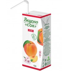 Напиток сокосодержащий ВкусноСок Персик (0.2 л) т/п