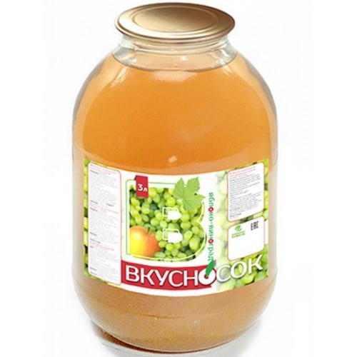 Напиток сокосодержащий ВкусноСок Яблоко-Виноград (3 л)