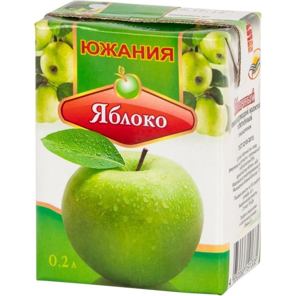 Напиток сокосодержащий Южания Яблочный (0.2 л) Напиток сокосодержащий Южания Яблочный (0.2 л)