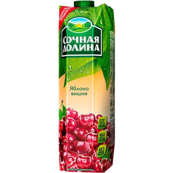Нектар Сочная долина Яблоко-Вишня (0.97 л) Нектар Сочная долина Яблоко-Вишня (0.97 л)