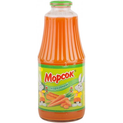 Сок Морсок Морковный натуральный (1 л) ст/бут