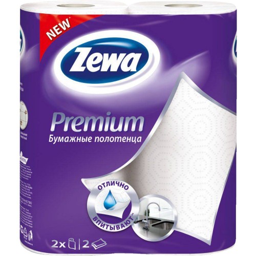Бумажные полотенца Zewa двухслойные Premium (2 шт)