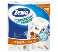 Полотенце кухонное с рисунком Zewa Wisch&Weg (2 шт)