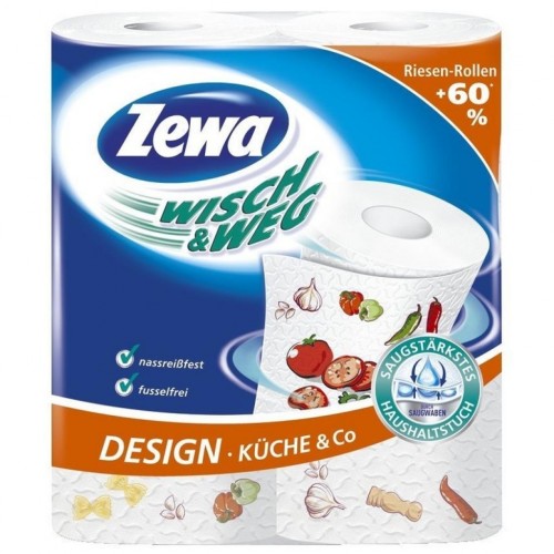 Полотенце кухонное с рисунком Zewa Wisch&Weg (2 шт)