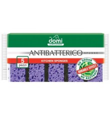 Губки для посуды Domi Antibatterico антибактериальные (5 шт)