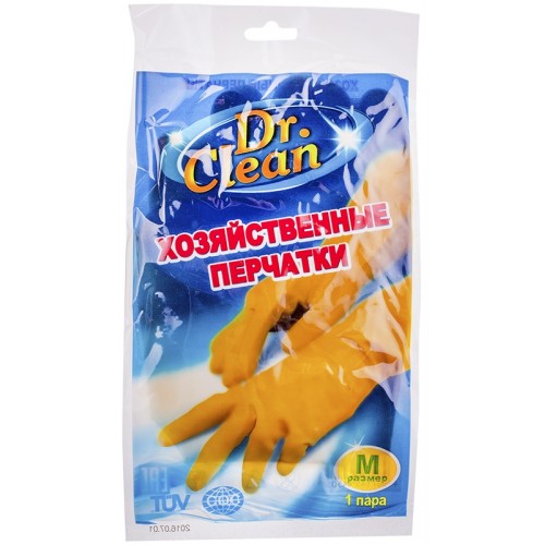 Перчатки резиновые хозяйственные Dr. Clean Размер M