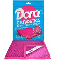 Салфетка из микрофибры Dora Для стёкол и зеркал (30*30 см)