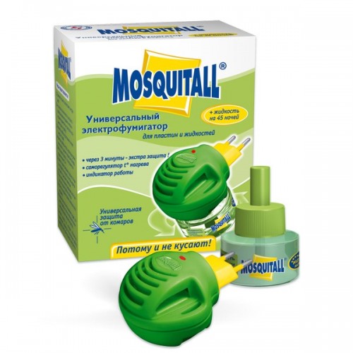 Комплект Mosquitall Универсальная защита (фумигатор + жидкость на 45 ночей)