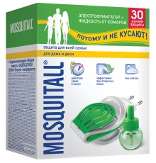 Комплект Mosquitall Защита для взрослых Для дома и дачи (фумигатор + жидкость 30 ночей)