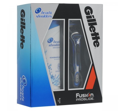 Набор Gillette Fusion ProGlide станок + шампунь Head & Shoulders 200мл