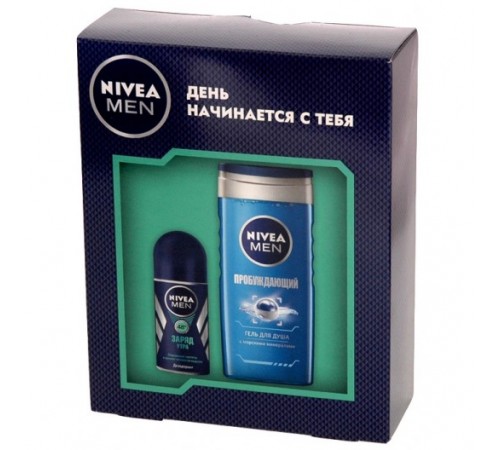 Набор Nivea Men Заряд утра (гель для душа + дезодорант)