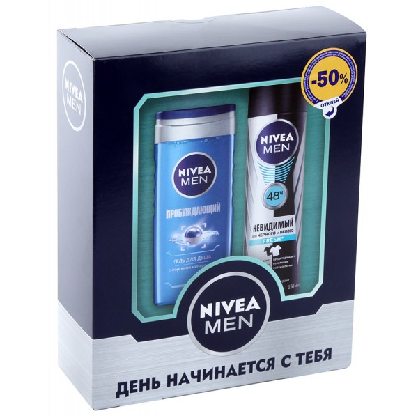 Набор Nivea Men Пробуждающая Свежесть (гель для душа + дезодорант) Набор Nivea Men Пробуждающая Свежесть (гель для душа + дезодорант)