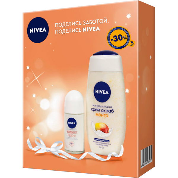 Набор Nivea Прикосновение красоты (Дезодорант роликовый+Гель для душа 250мл)