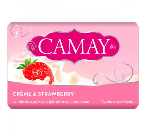 Мыло туалетное Camay Creme&Strawberry Клубника со сливками (85 гр)