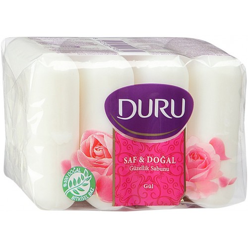 Мыло туалетное Duru Pure & Natural Роза (4*85 гр)