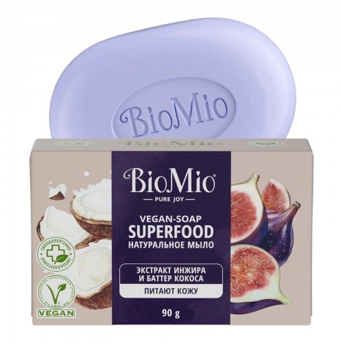 Мыло туалетное BioMio Vegan-Soap Инжир и кокос (90 гр)