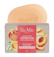 Мыло туалетное BioMio Vegan-Soap Персик и масло Ши (90 гр)