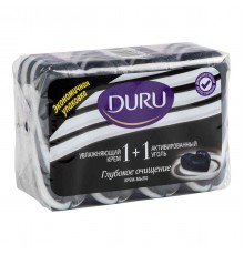 Крем-мыло туалетное Duru 1+1 Активированный уголь (4*80 гр)