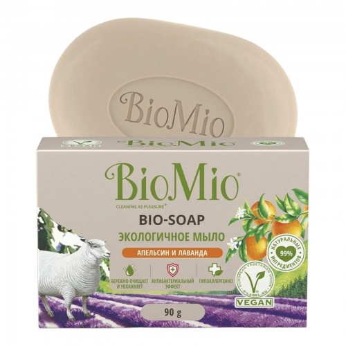 Мыло туалетное BioMio Bio-Soap Апельсин и лаванда (90 гр)