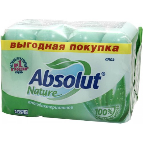 Мыло туалетное Absolut Nature Алое (4*75 гр)