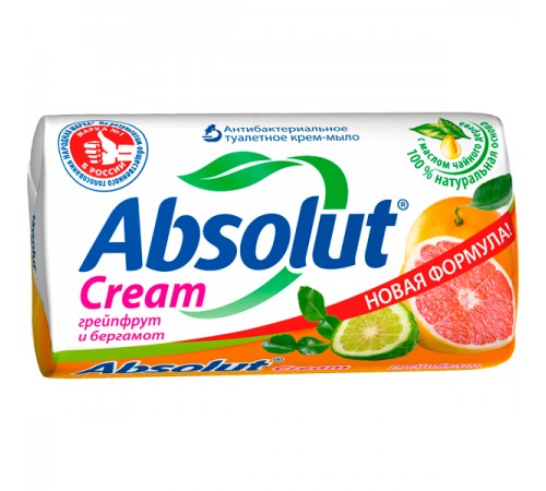 Мыло туалетное Absolut Cream Грейпфрут и бергамот (90 гр)